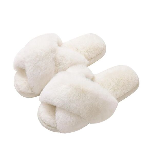 Memory Foam Fuzzy Cozy Slippers - Picture 3 of 4